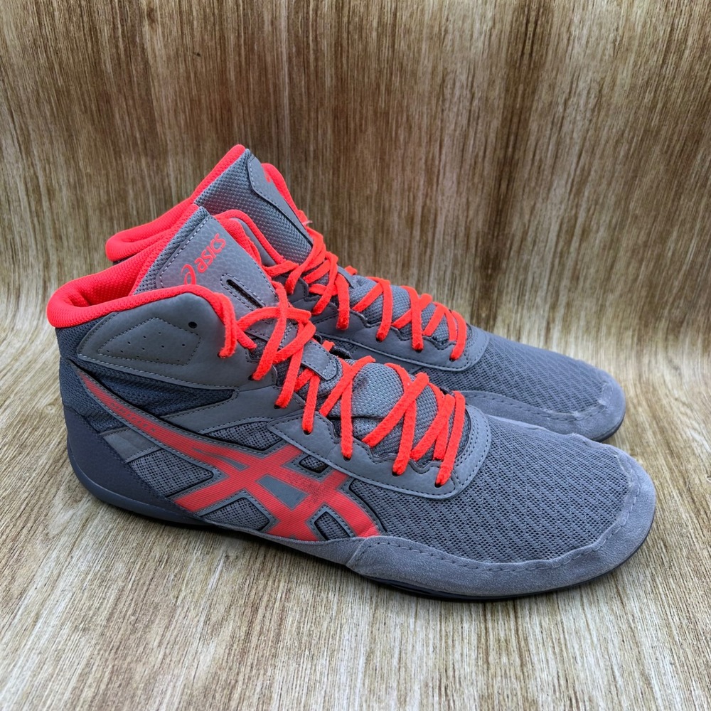 Asics Matflex 6 Men's Size 13 Gray Suede Wrestling Boxing Shoes 1081A021